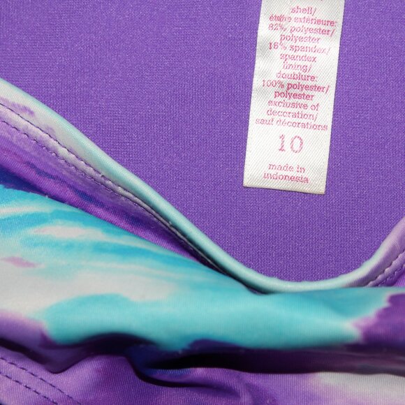 Multi Color 2 Pcs Justice Bikini Swimsuit Size 10 - Picture 4 of 10